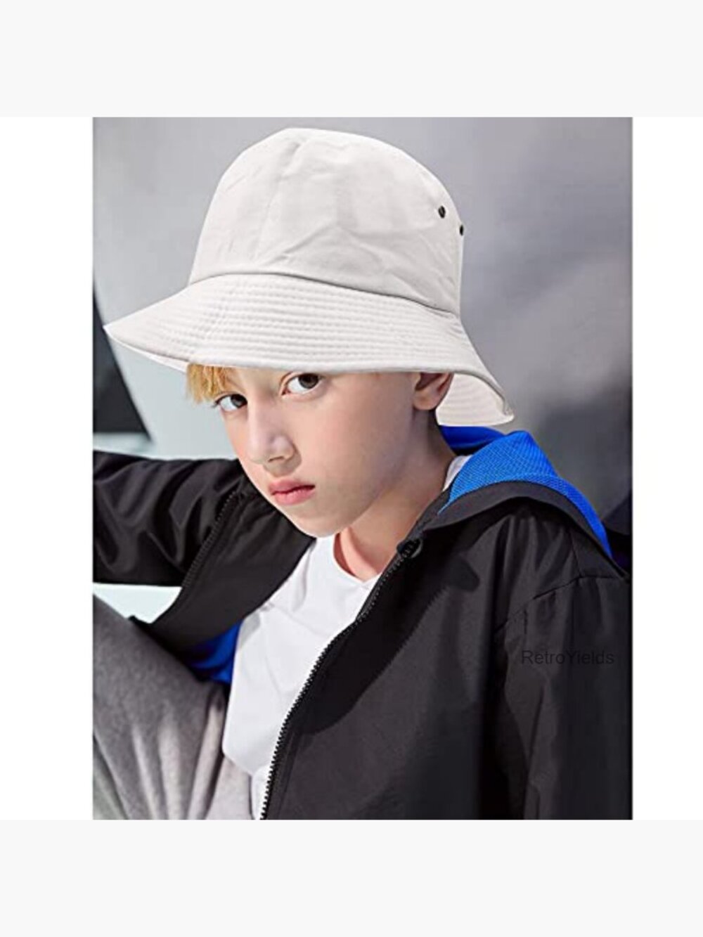 Youth Bucket Hat Big Boys Girls 10-16yrs Summer Cotton Fisherman Cap - Picture 7 of 7